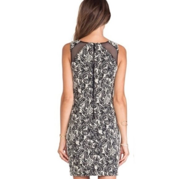 alice + olivia Thalia Sleeveless Dress Black and White Paisley - Picture 3 of 10